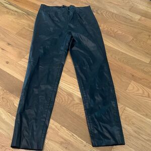 ZARA Black Faux Leather Pants Size Large